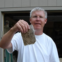 Jeff Hansen with freshly made paper